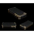 Luxury PU Leather Chrome Hard Back Case Cover For Apple iPhone 5/5S 